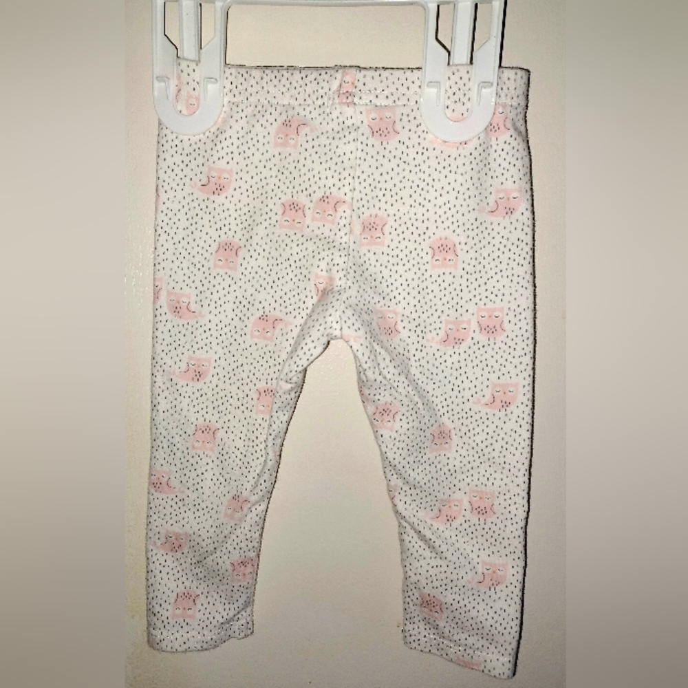 Baby Girl Leggings Pants - 6-9 months - Owl Design